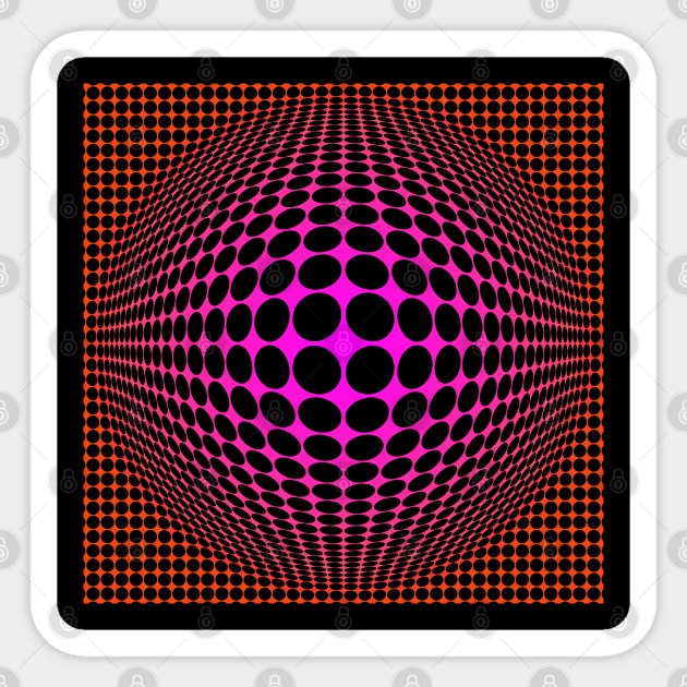 Homage to Vasarely 6 Sticker by MichaelaGrove